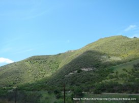 chaparral covered hills