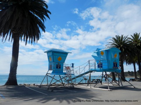 Refugio Beach lifeguard towers