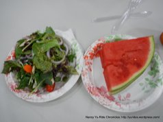 salad & watermelon